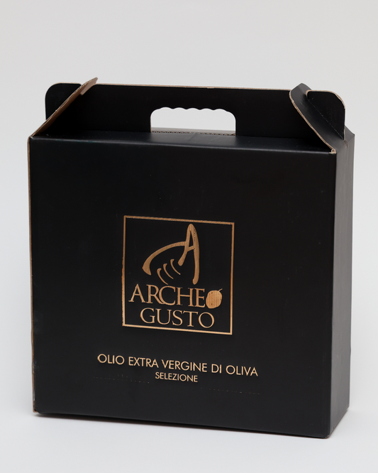 Confezione Regalo 3 Bottiglie di Olio Extravergine Biologico – ARCHEO GUSTO