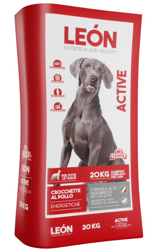 CROCCHETTE per cani  DOG ACTIVE 20kg - LEÓN