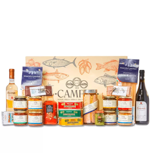 Cesta Regalo Gold 4 con 18 prodotti siciliani - Hamper 637