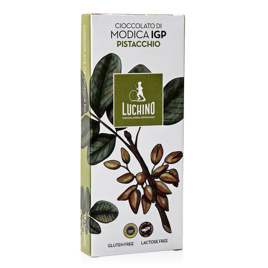 Cioccolato di Modica IGP al Pistacchio - Gluten Free - 100 gr
