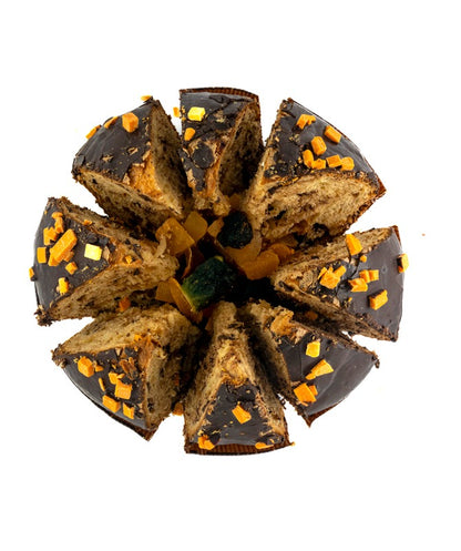 Panettone siciliano al cioccolato e arancia