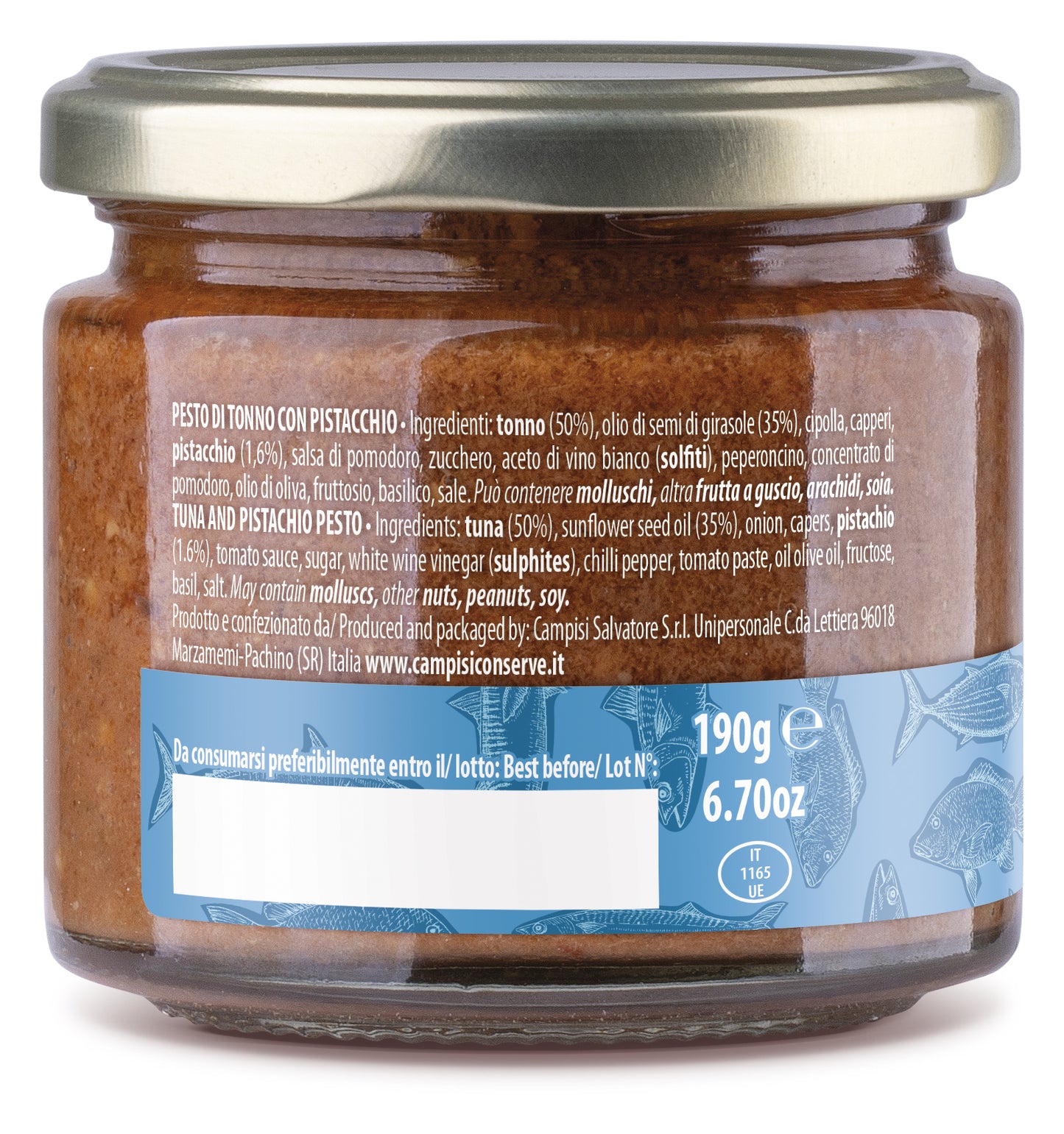 Pesto di tonno con pistacchio 190g